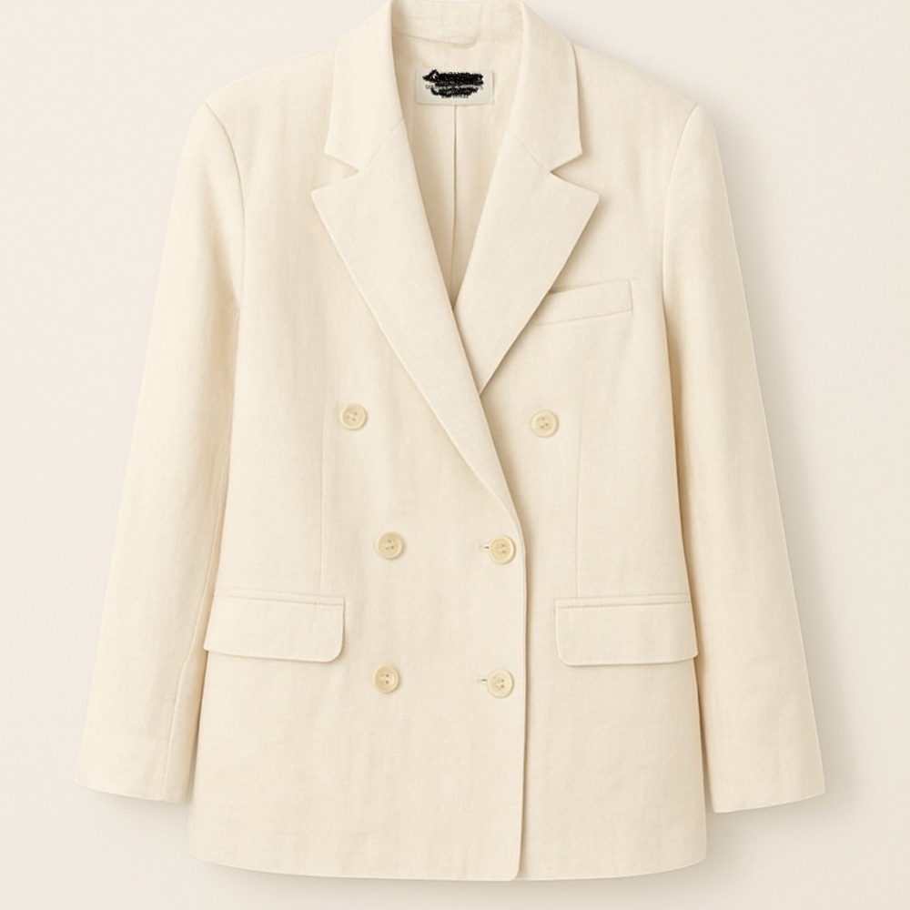 Ralph Lauren 100% Linen Elegant Cream Blazer